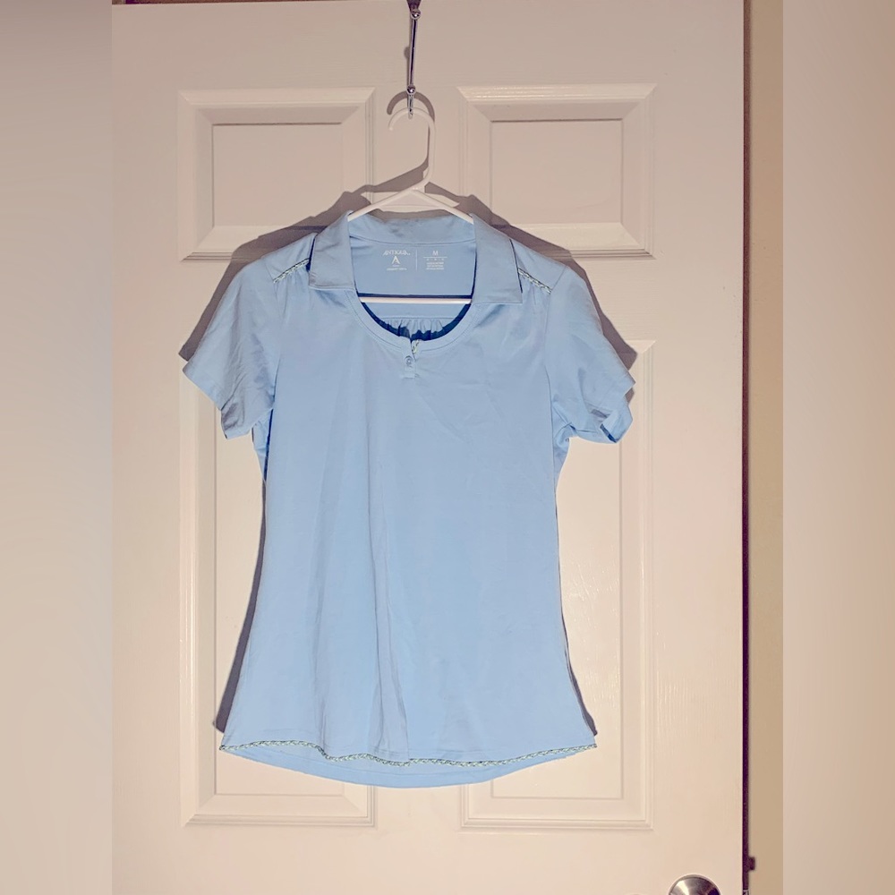 Antigua Blue Golf Top